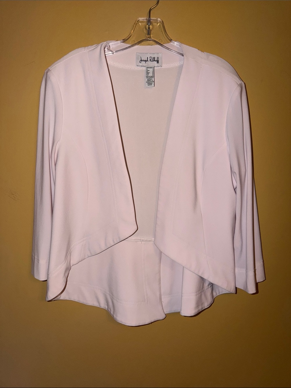 Joseph Ribkoff Pale Pink Draped Open-Front Jacket